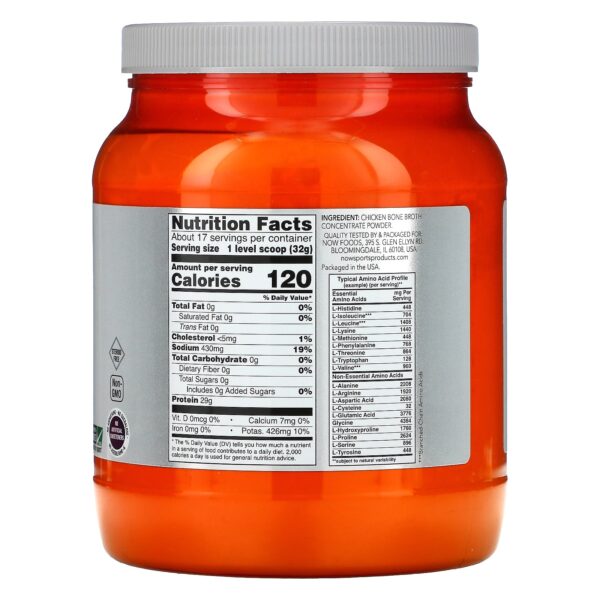 NOW Foods CHICKEN BONE BROTH PWD 1.2 LBS