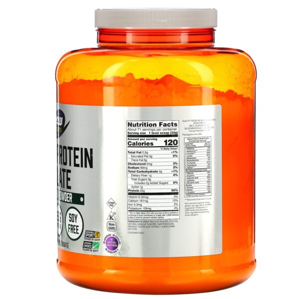 NOW Foods WHEY ISOLATE VANILLA 5 LB