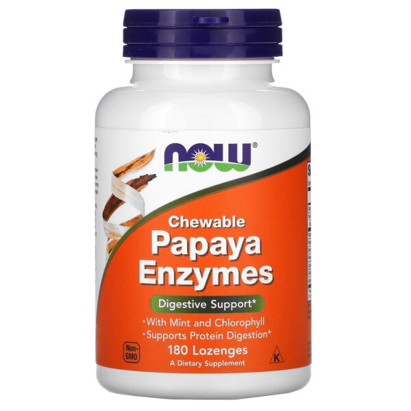 NOW Foods PAPAYA ENZYME CHEWABLE 180 TABS