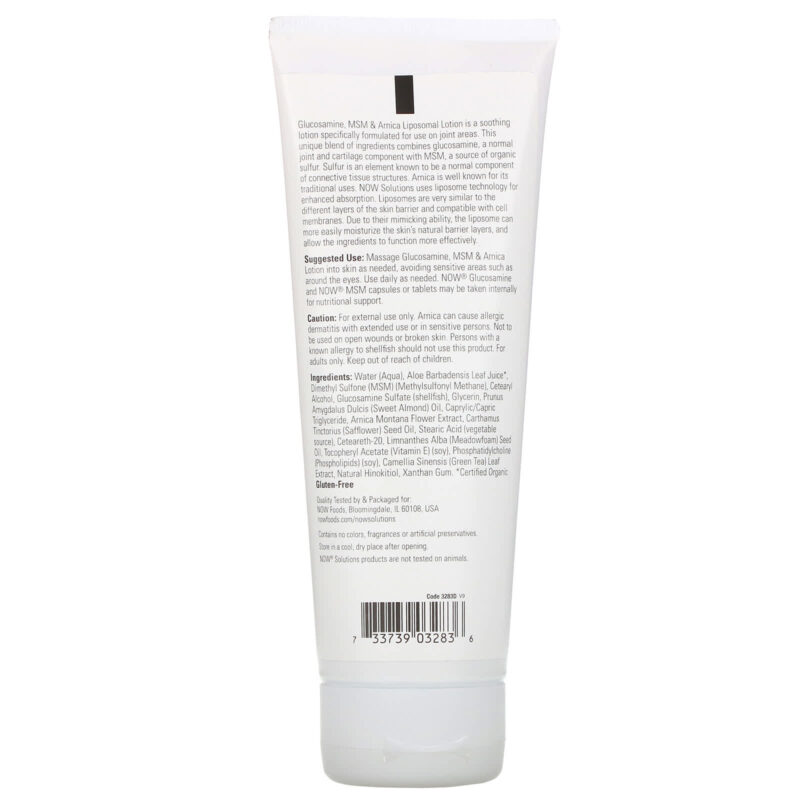 NOW Foods GLUC/MSM/ARNICA LOTION 8 FL OZ