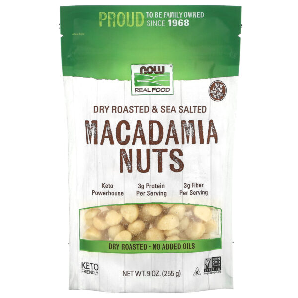 NOW Foods MACADAMIA NUTS R&S 9 OZ
