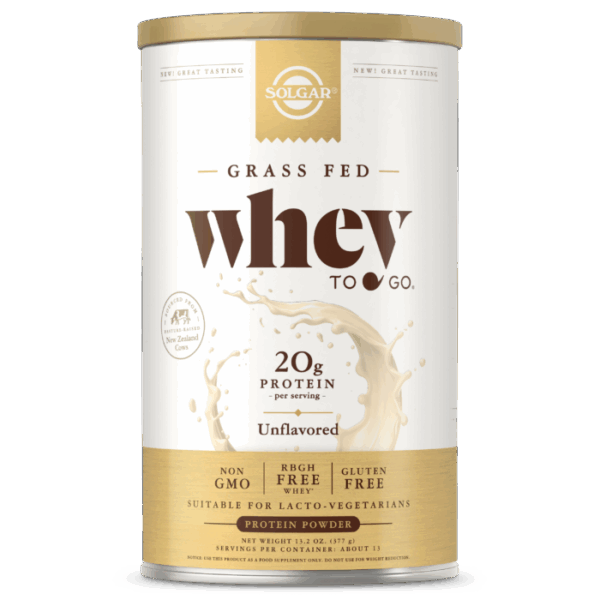 Solgar Grass-Fed Whey To Go® Protein Powder Unflavored
