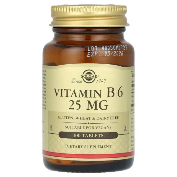 Solgar Vitamin B6 25 mg Tablets