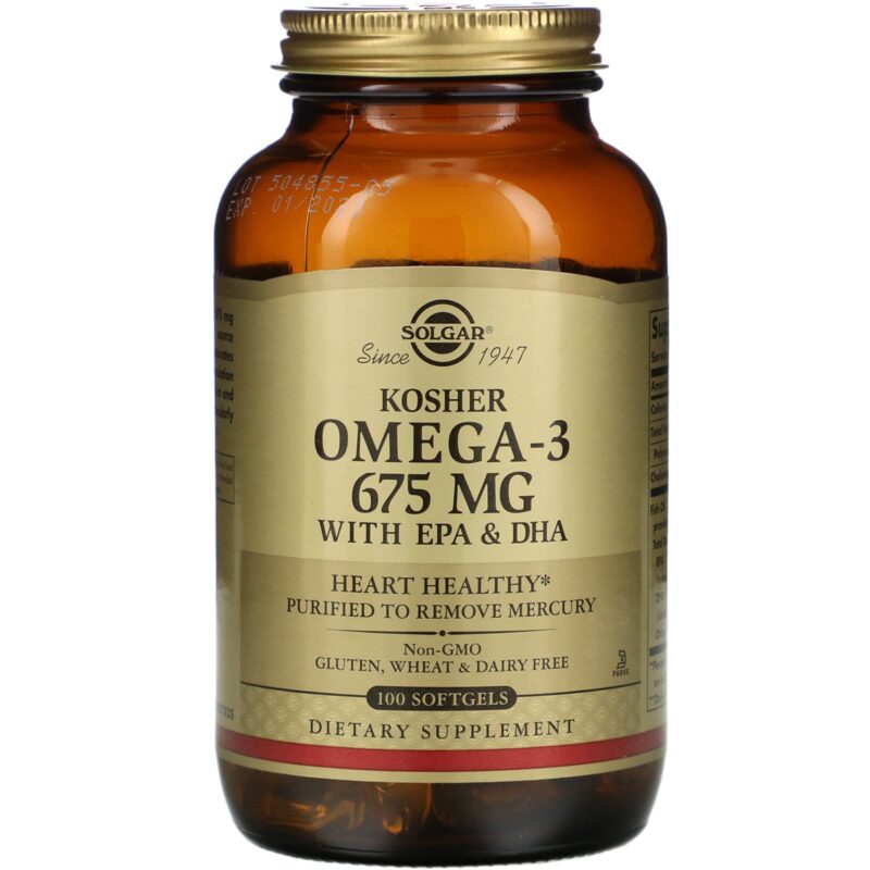 Solgar Omega-3 740 mg Kosher Softgels