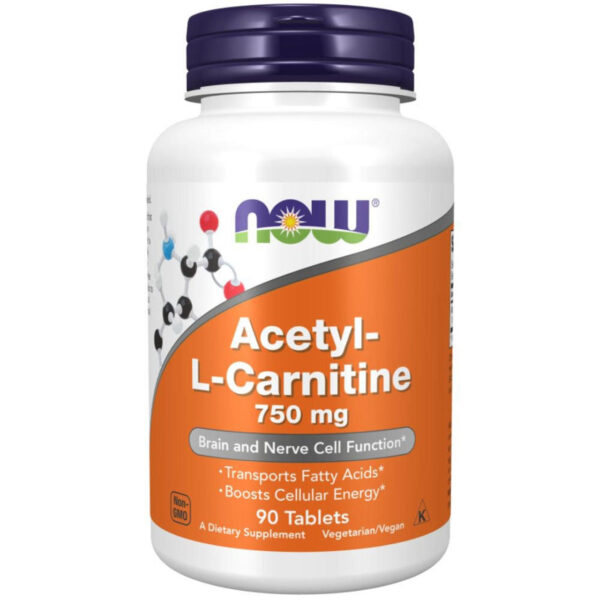 NOW Foods ACETYL L-CARN 750mg 90 TABS.