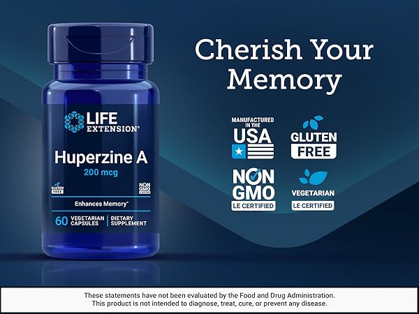 Life Extension Huperzine A 200 mcg, 60 vegetarian capsules