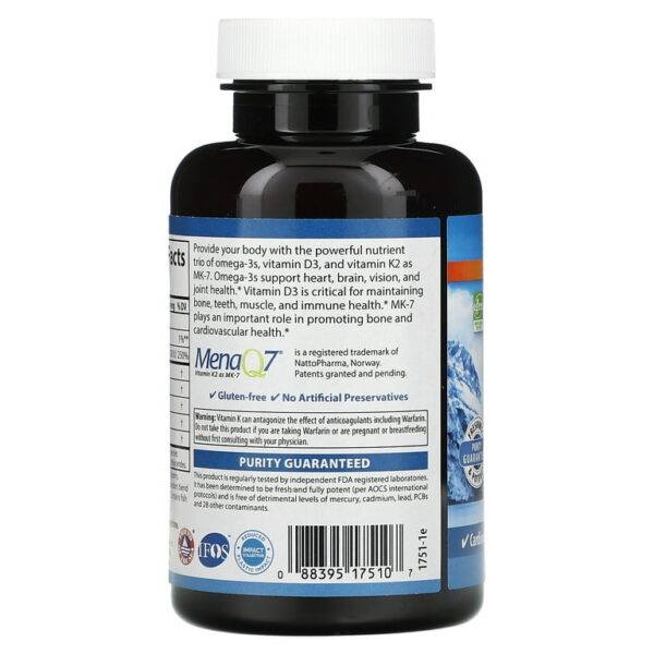 Carlson Laboratories Elite Omega 3+D+K 60 Soft Gels