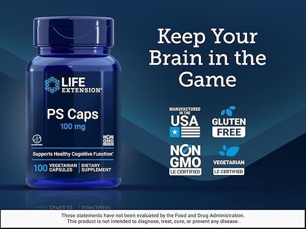 Life Extension PS Caps 100 mg, 100 vegetarian capsules