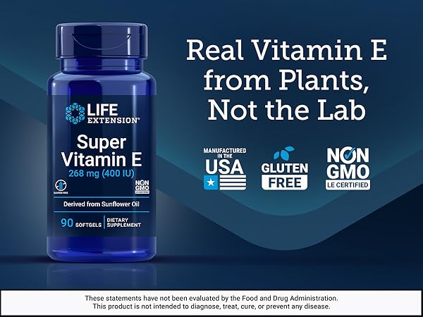 Life Extension Super Vitamin E 268 mg (400 IU), 90 softgels
