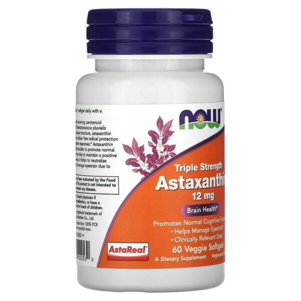 NOW Foods ASTAXANTHIN 12mg 60 VEGGIE SGELS