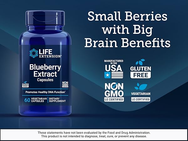 Life Extension Blueberry Extract and Pomegranate 60 vegetarian capsules