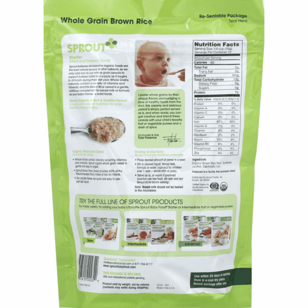 NOW Foods SPROUT BROWN RICE ORGANIC 16 OZ