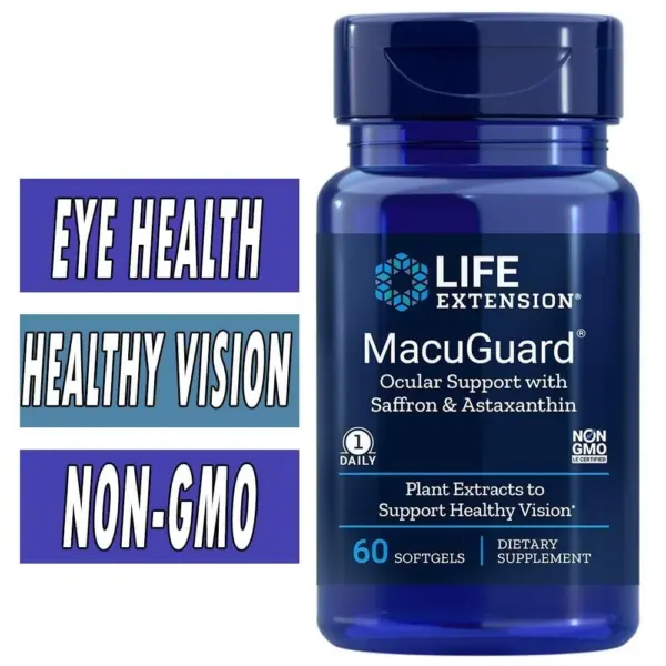 Life Extension MacuGuard® Ocular Support with Saffron & Astaxanthin 60 softgels