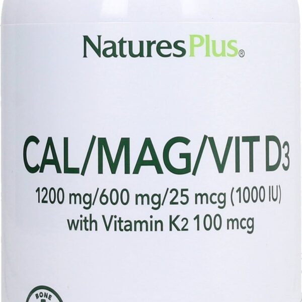 Natures Plus CAL/MAG WITH VIT D3/VIT K2 TAB 90