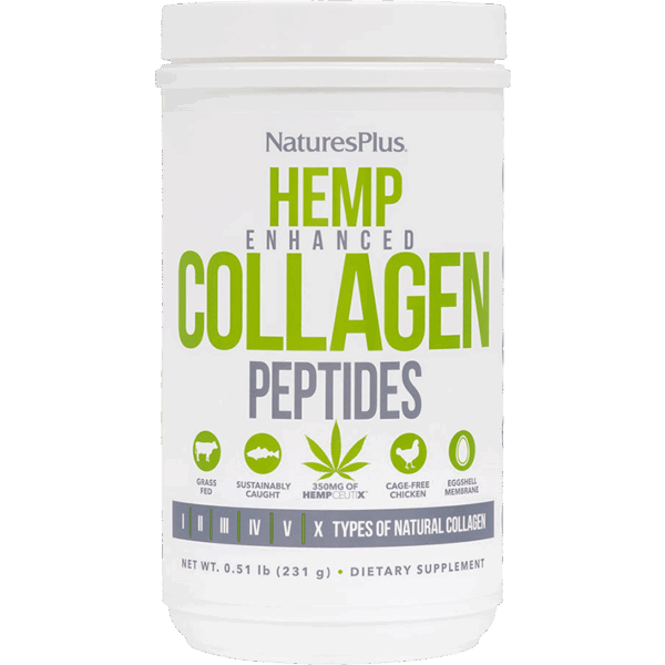 Natures Plus HEMP ENHANCED COLLAGEN POWDER .51 LB