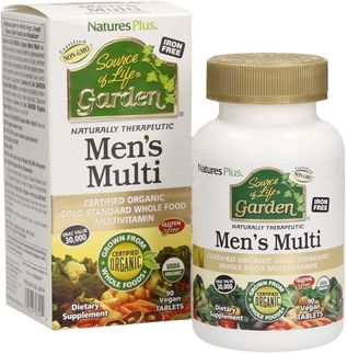 Natures Plus SOL GARDEN ORGANIC MENS MULTI TAB 90