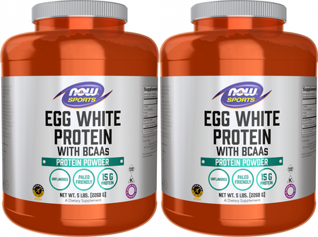NOW Foods EGGWHITE PROTEIN & BCAA POWDER 5 LBS