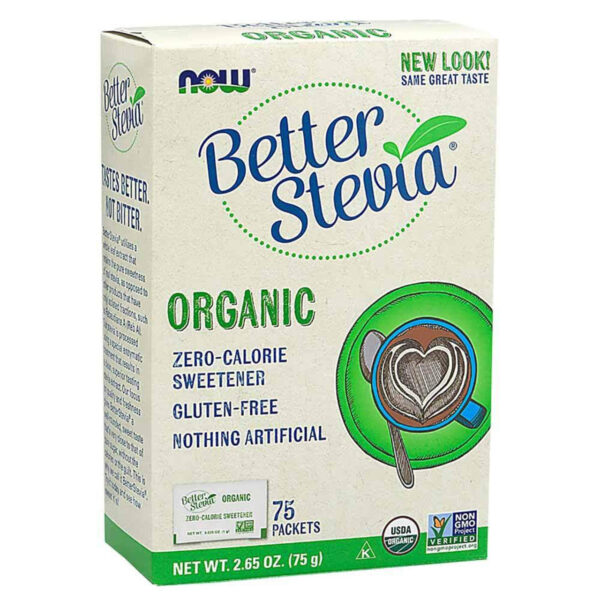 NOW Foods BETTER STEVIA ORGANIC PACKETS 75/BOX