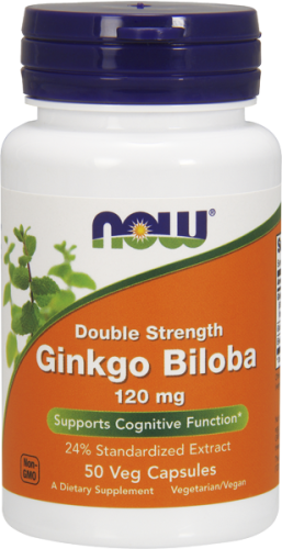 NOW Foods GINKGO BILOBA 120mg 50 VCAPS