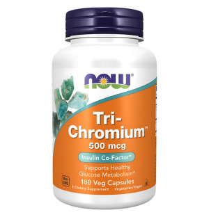 NOW Foods TRI-CHROMIUM 500MCG+CINNAM 180 VCAPS