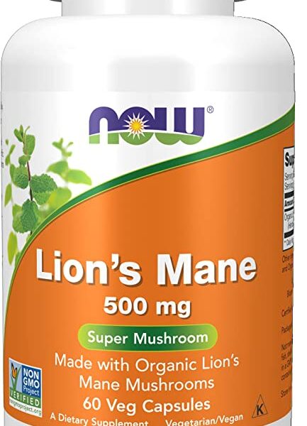 NOW Foods LIONS MANE MUSHROOM ORG 60 VCAPS
