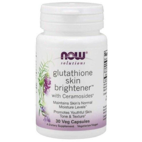 NOW Foods GLUTATHIONE SKIN BRIGHTENER W/ CERAMOSIDES 30 VCAPS