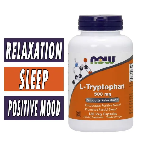 NOW Foods L-TRYPTOPHAN 500MG 120 VCAPS