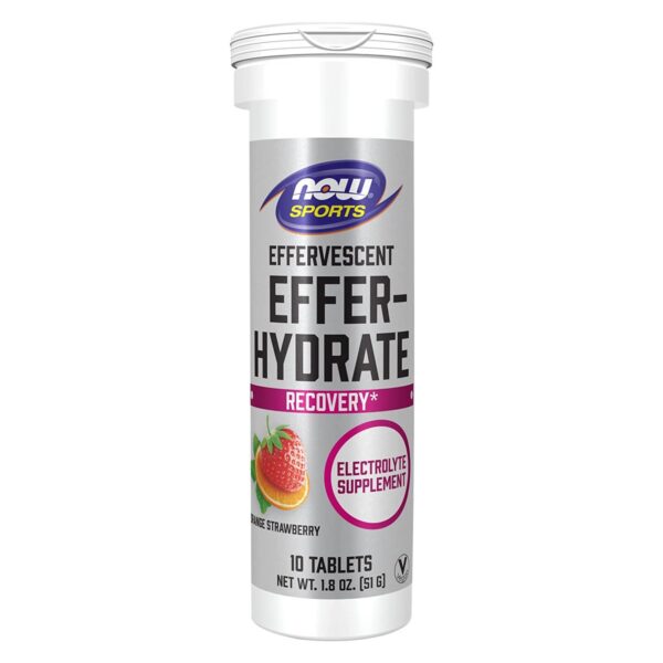 NOW Foods EFFER-HYDRATE ORANGE STRAWBERRY 10 TABS/TUBE