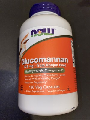 NOW Foods GLUCOMANNAN 575MG 180 VCAPS