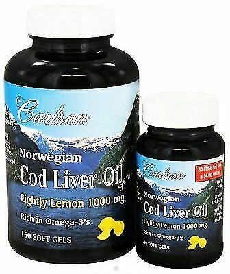 Carlson Laboratories Cod Liver Oil Lemon150+30 SG