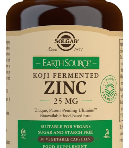 Solgar Earth Source® Koji Fermented Zinc 25 mg Vegetable Capsules